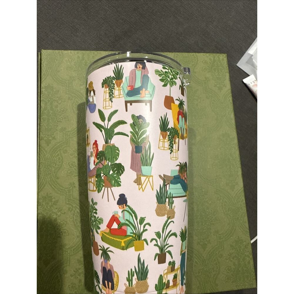 OCS Designs Insulated Stainless Steel Tumbler 17 oz Women Houseplants New
